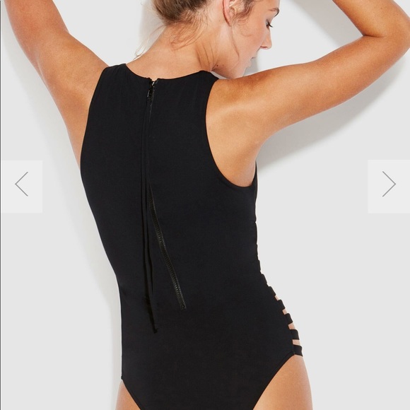 Seafolly multi strap high neck swimsuit - Picture 9 of 9